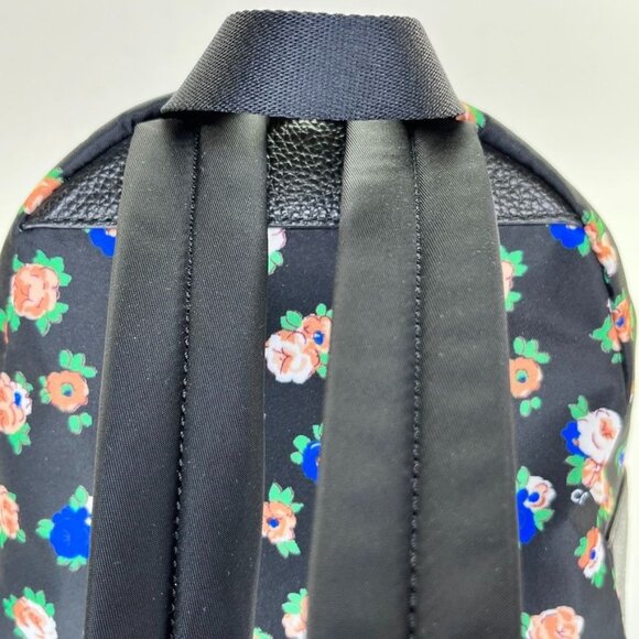Coach Mini Charlie Tea Rose Floral Print Nylon Backpack 57636 SV/Black Multi main image 11
